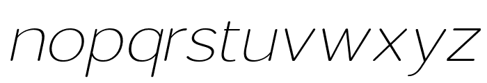 LaroSoft-ExtraLightItalic Font LOWERCASE