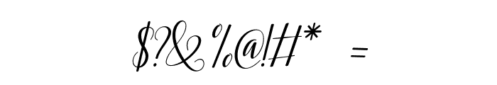 LatashaScript-Slant Font OTHER CHARS