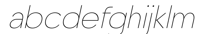 Latom Grotesque Thin Italic Font LOWERCASE