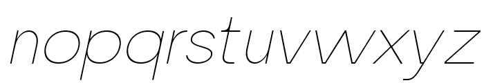 Latom Grotesque Thin Italic Font LOWERCASE