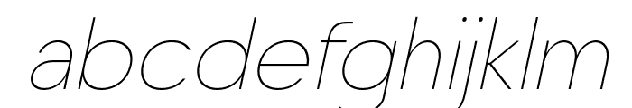 LatomGrotesque-ThinItalic Font LOWERCASE