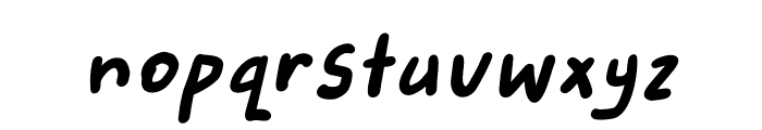 Lazy Notes Bold Italic Font LOWERCASE