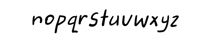 Lazy Notes Italic Font LOWERCASE