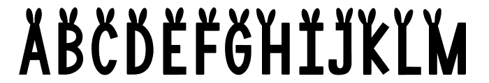 Lazy bunny Font UPPERCASE