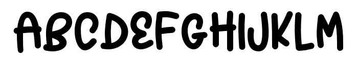 LazzyDog-Regular Font UPPERCASE