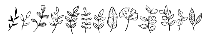 Leaf Doodle Font LOWERCASE