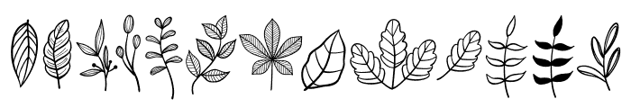 Leaf Doodle Font LOWERCASE