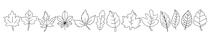 Leaf Thanksgiving Font UPPERCASE