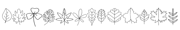 Leaf Thanksgiving Font UPPERCASE