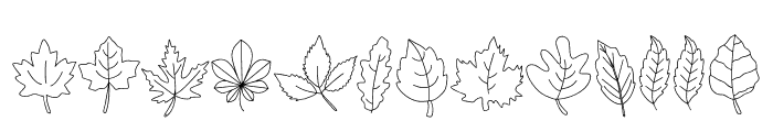 Leaf Thanksgiving Font LOWERCASE