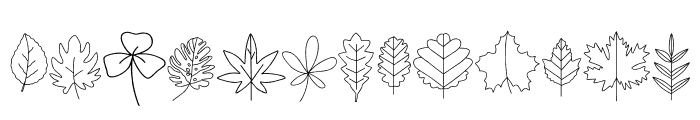 Leaf Thanksgiving Font LOWERCASE