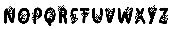 Leafy Cute Font UPPERCASE