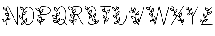 Leafy Delight Regular Font UPPERCASE