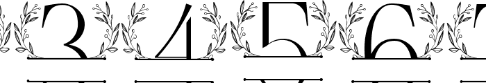 Leaves Buds Line Monogram Font OTHER CHARS