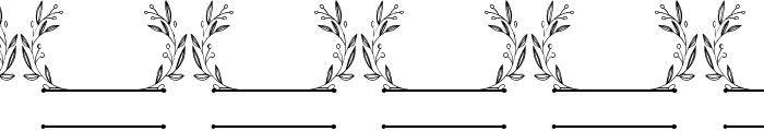 Leaves Buds Line Monogram Font OTHER CHARS