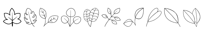 Leaves - Only Font OTHER CHARS