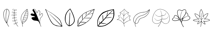 Leaves - Only Font UPPERCASE