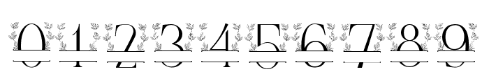 Leaves Wreath Monogram Line Font OTHER CHARS