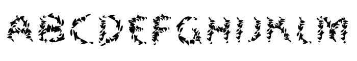 Leaves Font UPPERCASE
