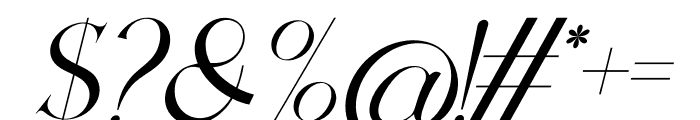 Leficus Italic Font OTHER CHARS