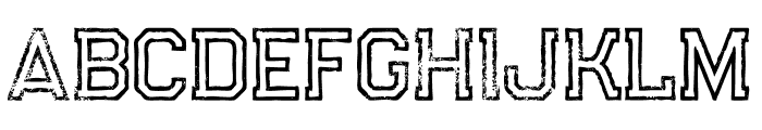 Legacy Outline Grunge Font UPPERCASE