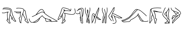 Legs Doodle Font UPPERCASE