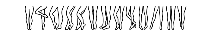 Legs Doodle Font UPPERCASE