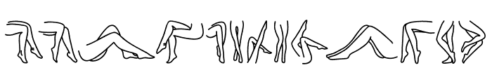 Legs Doodle Font LOWERCASE