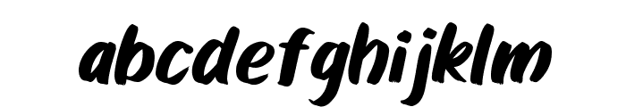 Lemonsbright solid slant Font LOWERCASE