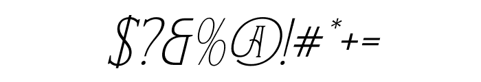 Lenorha Italic Font OTHER CHARS