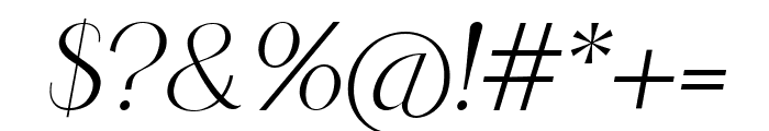 Leota Dream Italic Font OTHER CHARS