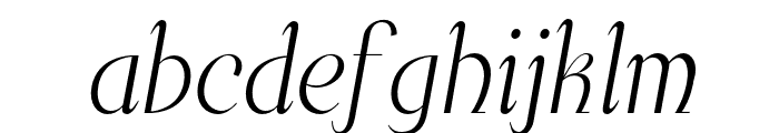 LeotaDream-Italic Font LOWERCASE