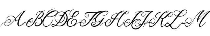 Letter Calligraphy Font UPPERCASE