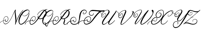Letter Calligraphy Font UPPERCASE