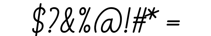 Libiri Italic Font OTHER CHARS