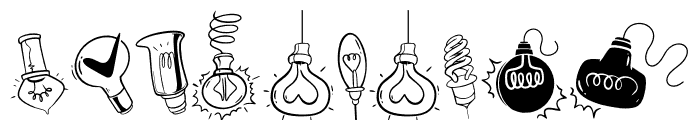 Light Bulb Font OTHER CHARS