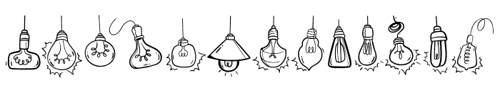 Light Bulb Font UPPERCASE