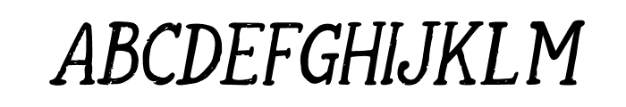 Light Roast Italic Font UPPERCASE