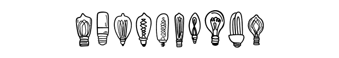 Lightbulb Font OTHER CHARS