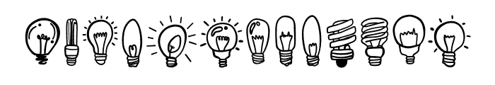 Lightbulb Font UPPERCASE