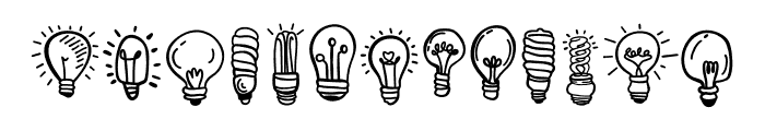 Lightbulb Font UPPERCASE