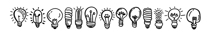 Lightbulb Font LOWERCASE