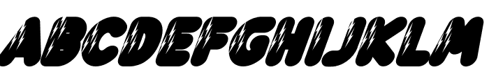 Lightning Bold Italic Font LOWERCASE