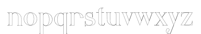 Ligtra Outline Font LOWERCASE