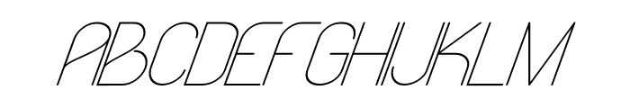 Likeguard Light Italic Font LOWERCASE