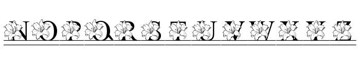 Lilian Flower Font UPPERCASE