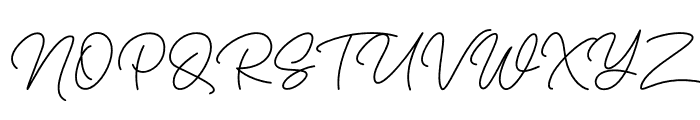 Line Signature Font UPPERCASE