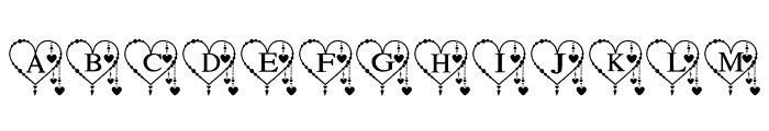 Line art heart FONT