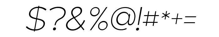 Linea Nova Extra Light Italic Font OTHER CHARS