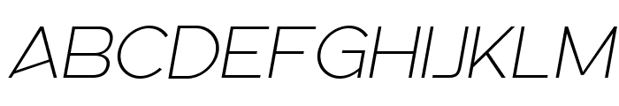 Linea Nova Extra Light Italic Font UPPERCASE